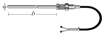 เทอร์โมคัปเปิล รุ่น HW_102 Type K,J,PT 100 Ohm