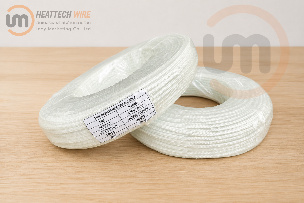 สายไฟทนความร้อน 500 องศา ขนาด 8mm²