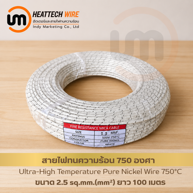 สายไฟทนอุณหภูมิสูงพิเศษ 750°C 2.5mm² 